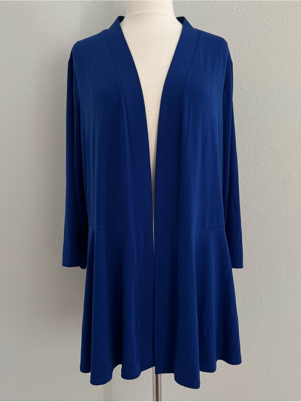 Susan Graver Open-Front Cardigan Royal Blue Women’s size XL